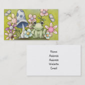 動物および花とのかわいい春のデザイン 名刺 (正面/裏面)