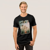 動物お洒落と鳥のイラストレーション- 自然-Th トライブレンドTシャツ (正面全面)