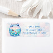 動物お洒落の瓶 – カエル – 差出人住所ラベ ラベル (インサイチュ)