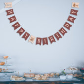 動物お洒落サーカス子供の誕生日パーティー バンティングフラッグ