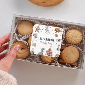 動物お洒落サーカス誕生日パーティー スクエアシール