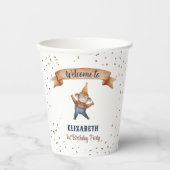 動物お洒落猿子供の誕生日パーティー 紙コップ (正面)