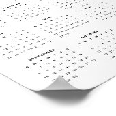 動物お洒落Boho 2025壁ミニマルカレンダー ポスター (角)