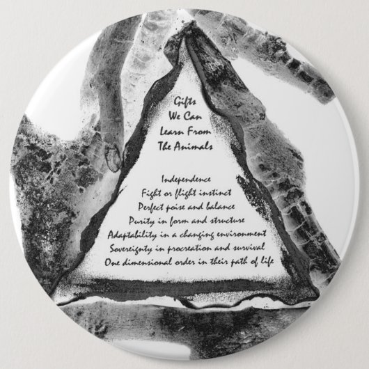 動物からの贈与 缶バッジ (正面)