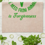 動物から必要なのは許すことだけだ キッチンタオル (折り畳み)