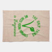 動物から必要なのは許すことだけだ キッチンタオル (横)