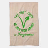 動物から必要なのは許すことだけだ キッチンタオル (縦)