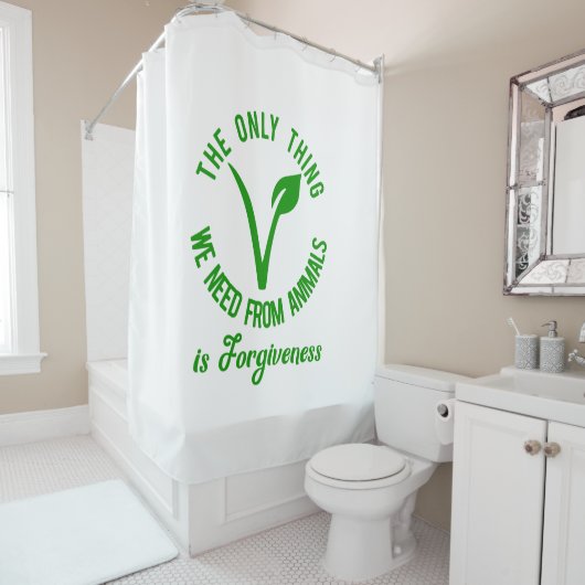 動物から必要なのは許すことだけだ シャワーカーテン (インサイチュ)