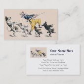 動物か犬の調教師、ピエロ、ダンスの先生 名刺 (正面/裏面)