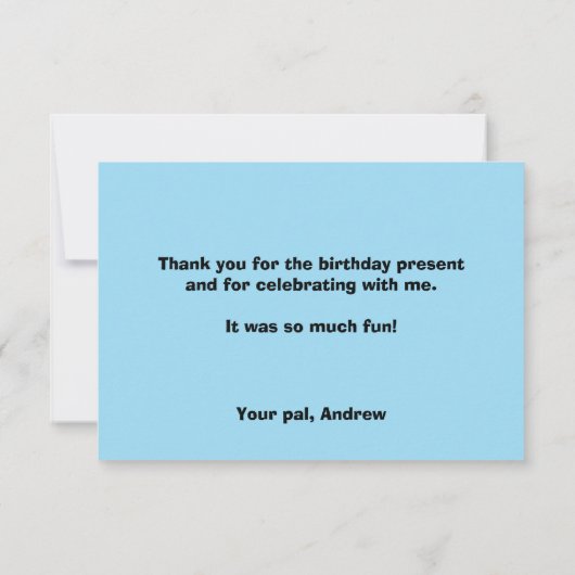 動物がたくさん!バースデーパーティーお礼カード サンキューカード (裏面)