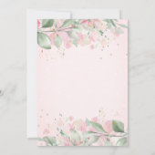 動物が乗った車でドットと花柄のベイビーシャワーのお知らせ 招待状 (裏面)