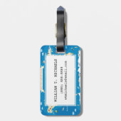 動物が付いている世界の地図をからかいます ラゲッジタグ (裏面縦)