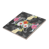 動物が付いている熱帯飲み物 タイル (側面)