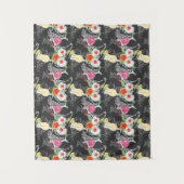 動物が付いている熱帯飲み物 タペストリー (正面)