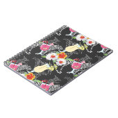 動物が付いている熱帯飲み物 ノートブック (左側)