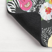 動物が付いている熱帯飲み物 マウスパッド (コーナー)