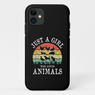 動物が大好きな女の子 iPhone 11 ケース