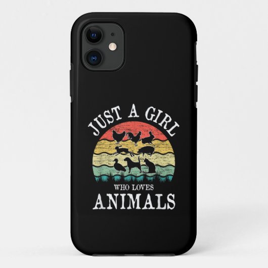 動物が大好きな女の子 Case-Mate iPhoneケース (裏面)