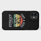 動物が大好きな女の子 Case-Mate iPhoneケース (裏面(横))