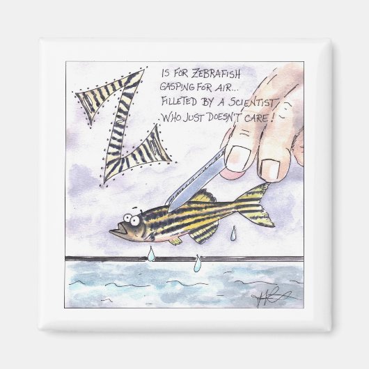 動物が怖くて怖い マグネット (正面)