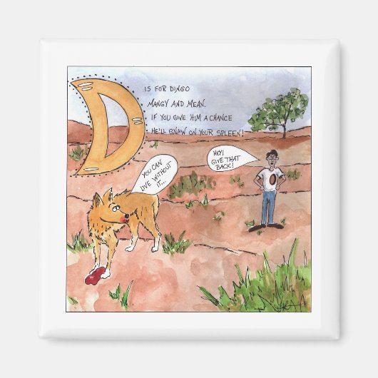 動物が怖くて怖い マグネット (正面)