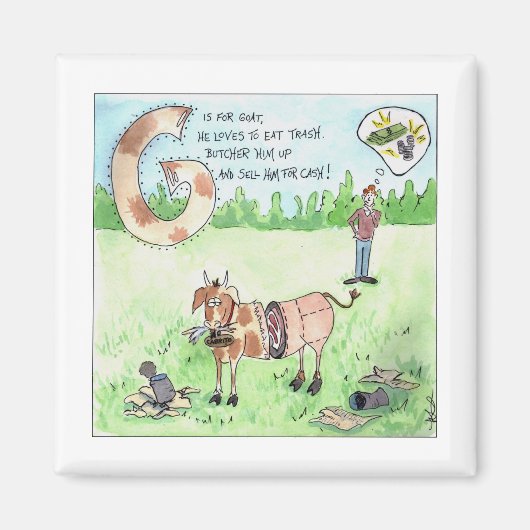 動物が怖くて怖い マグネット (正面)