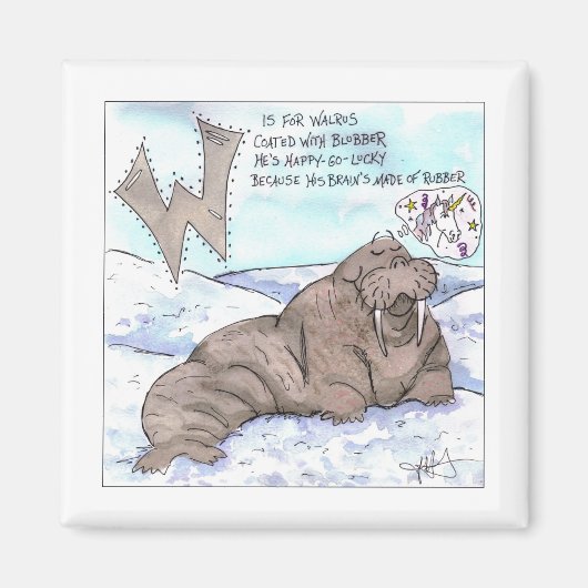 動物が怖くて怖い マグネット (正面)