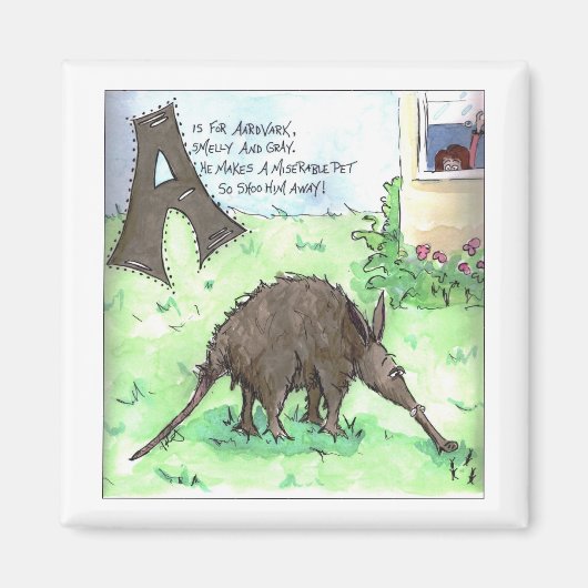 動物が怖くて怖い マグネット (正面)