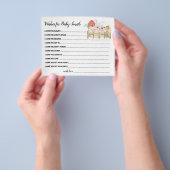 動物が赤ちゃんのシャワーカードを希望 チラシ (手)