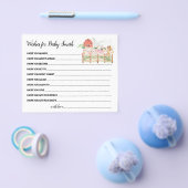 動物が赤ちゃんのシャワーカードを希望 チラシ (シングル)