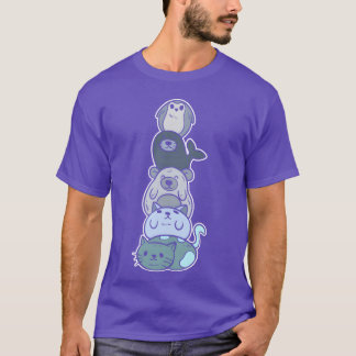 動物が重なった海洋生物学者のギフト 少年 Tシャツ