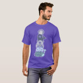動物が重なった海洋生物学者のギフト 少年 Tシャツ (正面フル)
