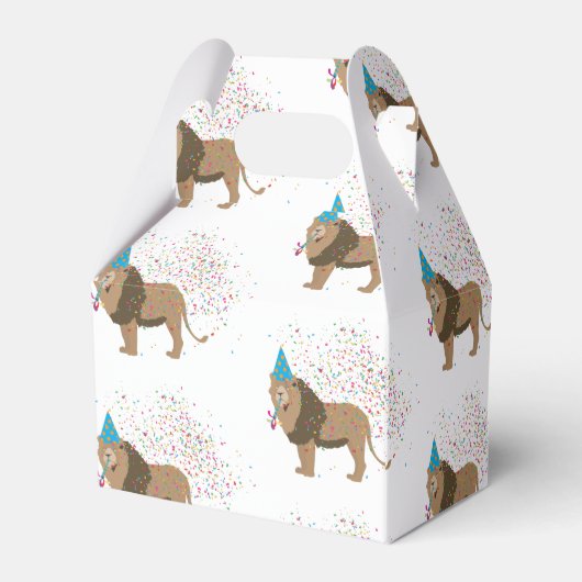 動物が集まるライオンのジャングルパーティー フェイバーボックス (裏面サイド)