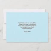 動物たちからのフラットカードに感謝 サンキューカード (裏面)