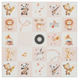 動物たちが音楽を演奏したり歌を歌ったり ファブリック