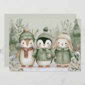 動物たちと楽しいクリスマス シーズンカード (正面/裏面)