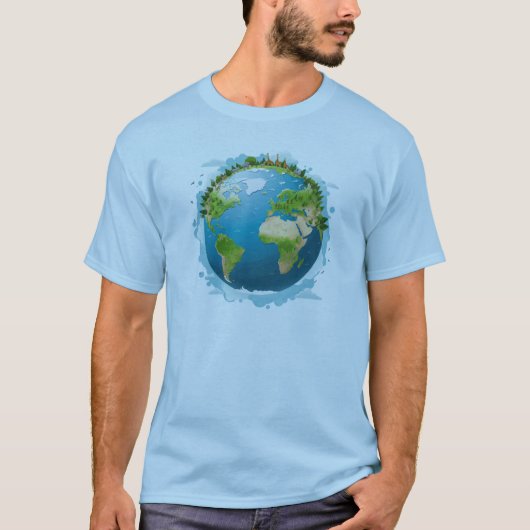 動物たちのいる地球 Tシャツ (正面)