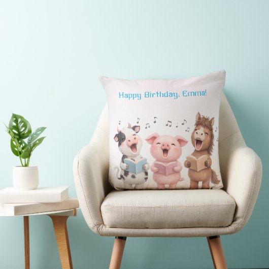 動物たちのバンドの誕生日 クッション (椅子)