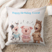 動物たちのバンドの誕生日 クッション (ブランケット)