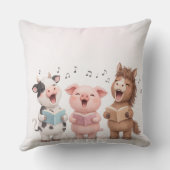 動物たちのバンドの誕生日 クッション (裏面)