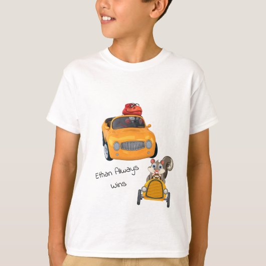 動物たちのレース Tシャツ (正面)