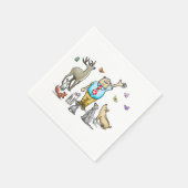 動物たちの誕生日おめでとう スタンダードカクテルナプキン (角)
