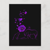 動物たちも奉仕した 紫色のポピー記念品 ポストカード (正面)