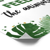 動物ではない食べ物を与えトロピカルサファリボーイ誕生日 ポスター (角)