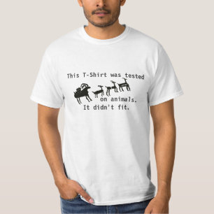 動物でテストされる Tシャツ