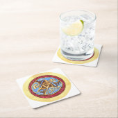 動物との無限の結び目 スクエアペーパーコースター (インサイチュ)