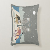 動物との砂漠の生命ハヌカーの賢明な（ユダヤ教）メノラー アクセントクッション (正面(垂直))