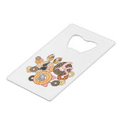 動物とドーナッツ(リメイク)/Animal and doughnut (Remake) クレジットカード栓抜き (正面アングル)