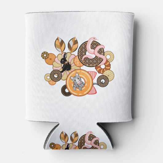 動物とドーナッツ(リメイク)/Animal and doughnut (Remake) 缶クーラー (正面)