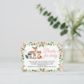 動物とピンクのバラの本ベビーエンクロージャカード エンクロージャーカード (スタンド正面)